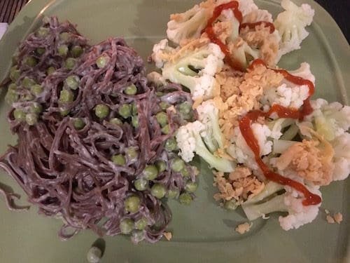 Buckwheat soba alfredo